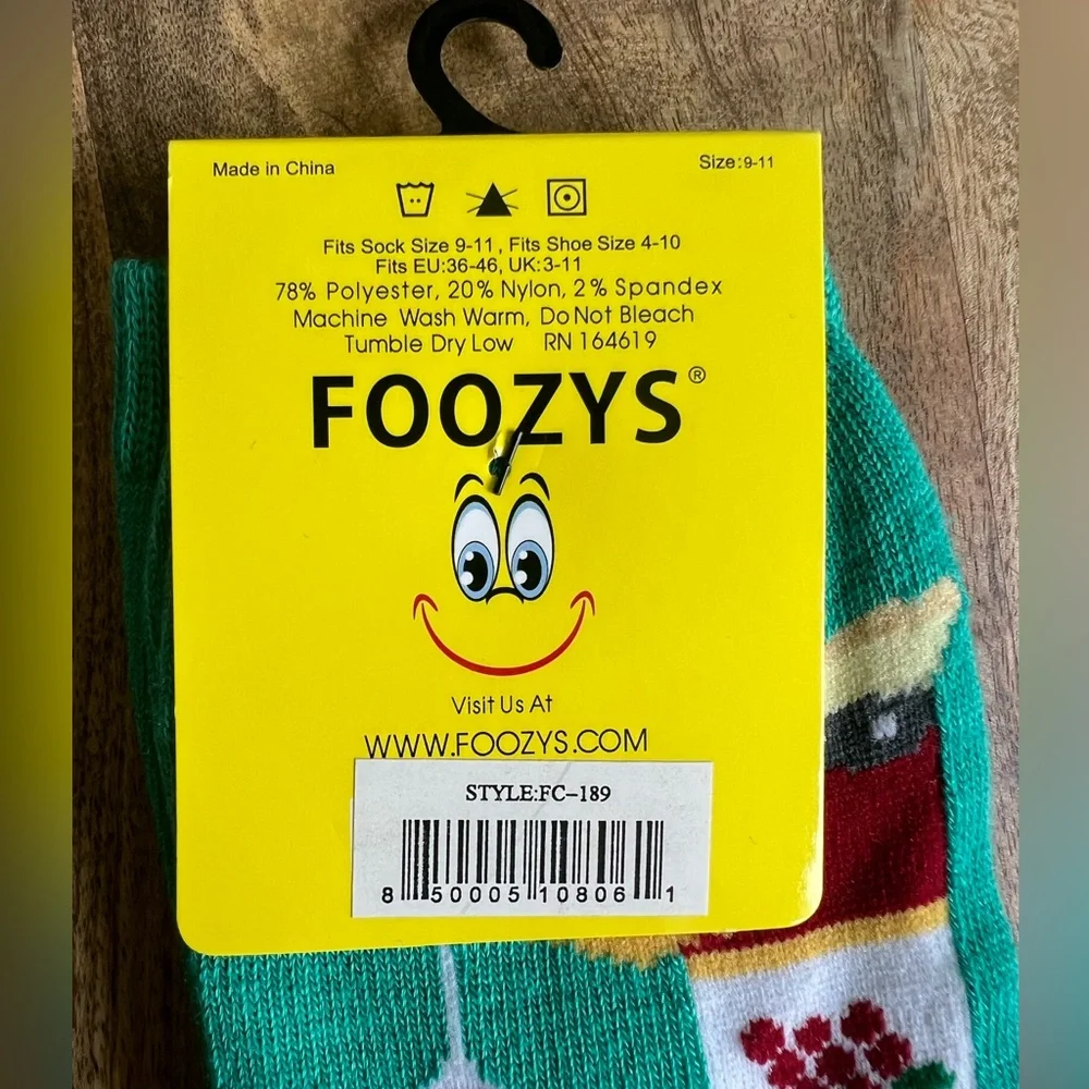 Foozys Wine and Cheese Socks